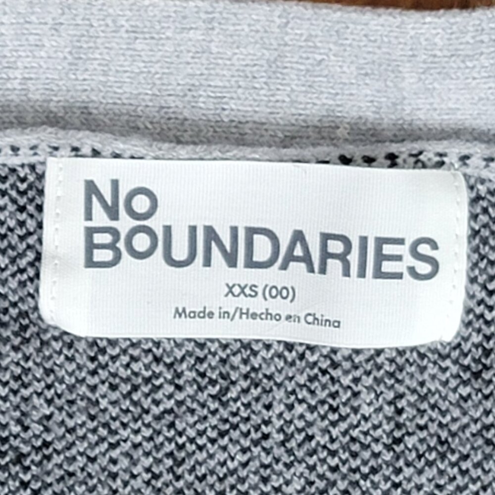 V-Neck Grey Cat Kitten Face Cropped Cardigan - XXS - Picture 12 of 12